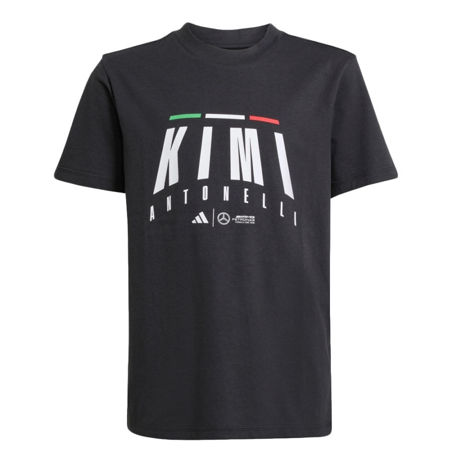 2025 メルセデス AMG ペトロナス F1チーム キミ アントネッリ Tシャツ ブラック