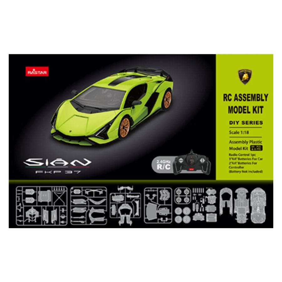 RASTAR 1/18 スケール プラモデルキット ラジコン ランボルギーニ シアン