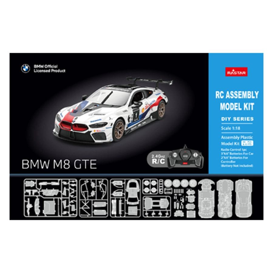 RASTAR 1/18 スケール プラモデルキット ラジコン BMW M8 GTE