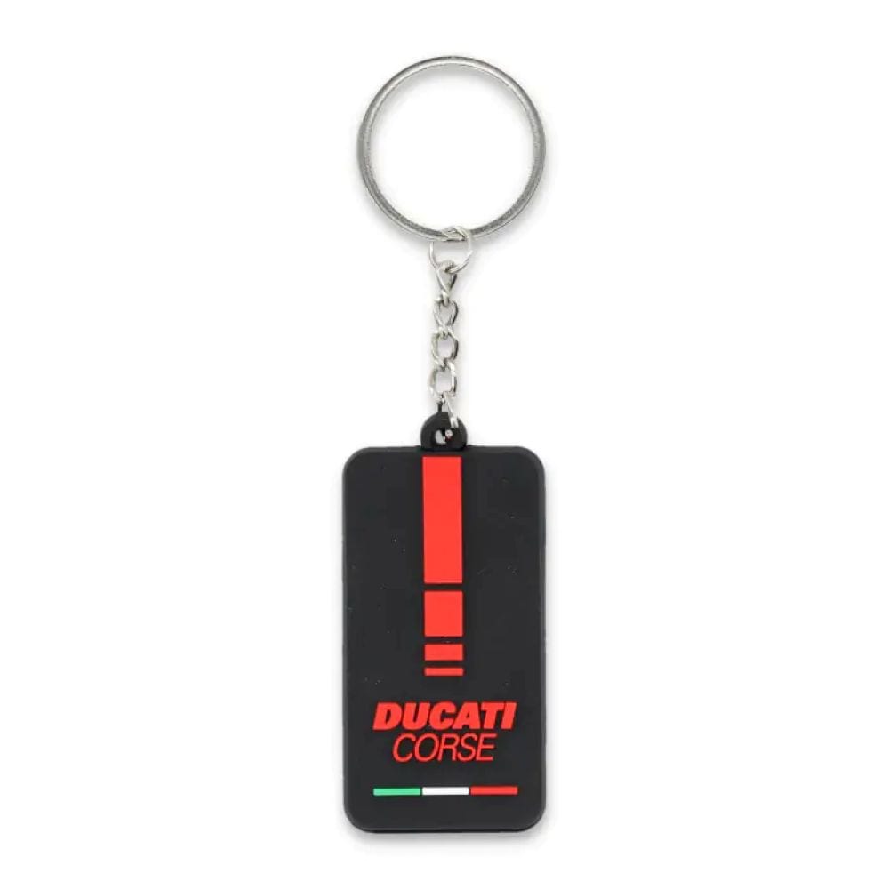 ドゥカティ DUCATI CORSE Racing オフィシャル キーリング レッド ストライプ