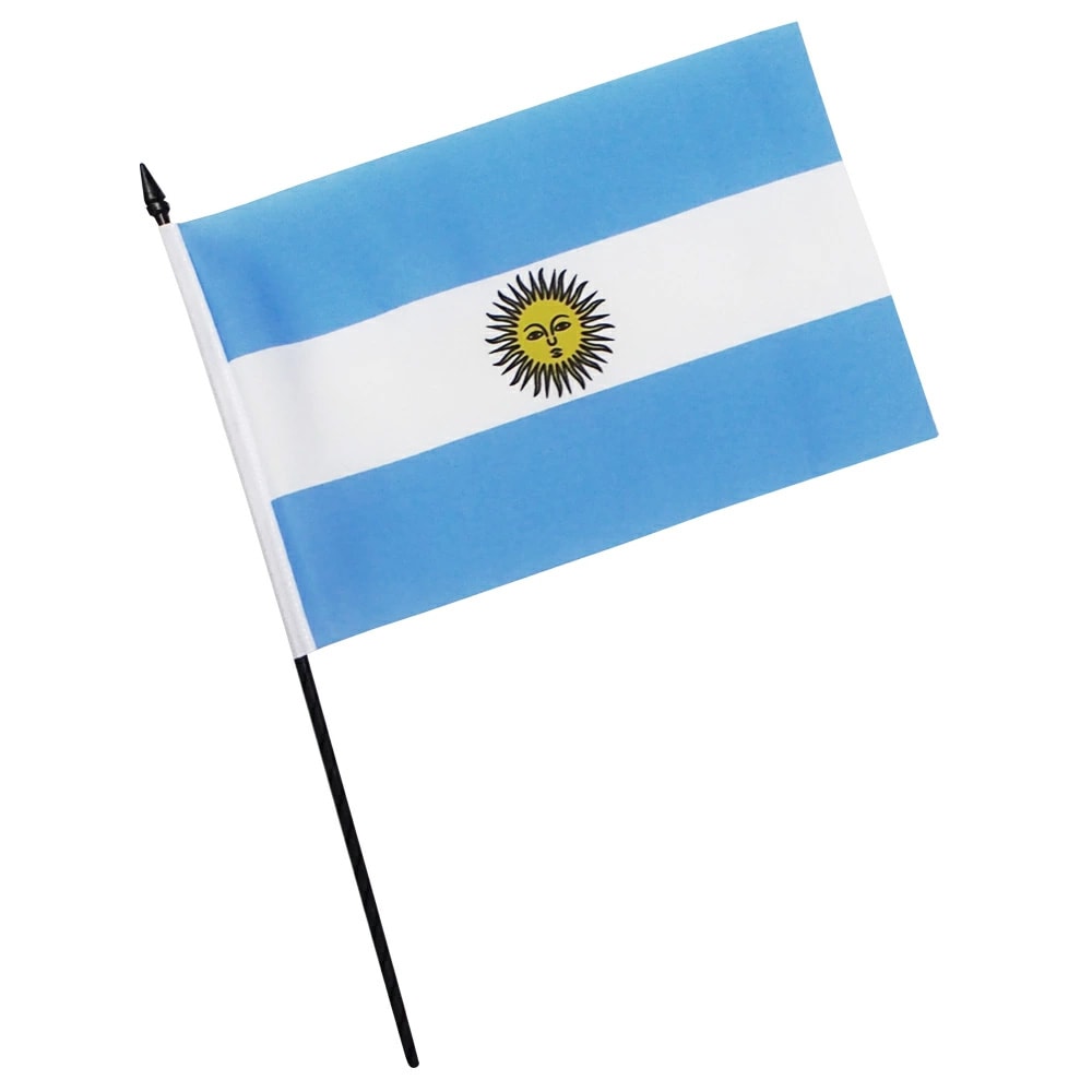応援用 ハンディーフラッグ アルゼンチン 国旗 15x22.5cm