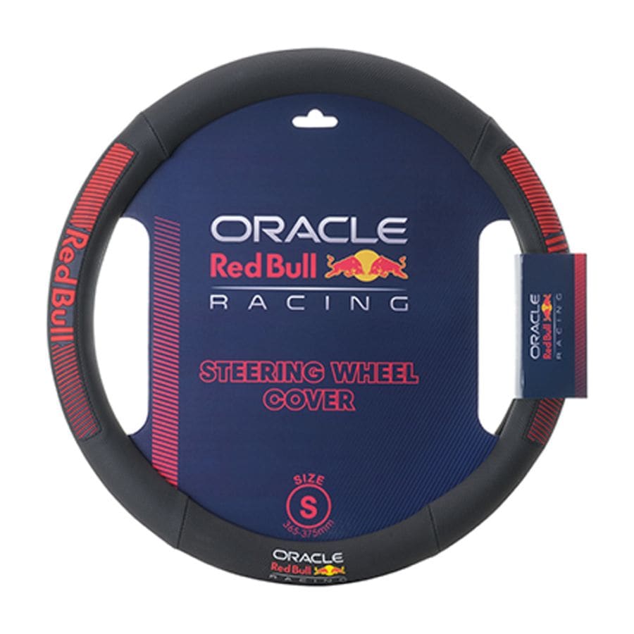 オラクル レッドブル レーシング オフィシャル ステアリング カバー サイドレッド ブラック Sサイズ