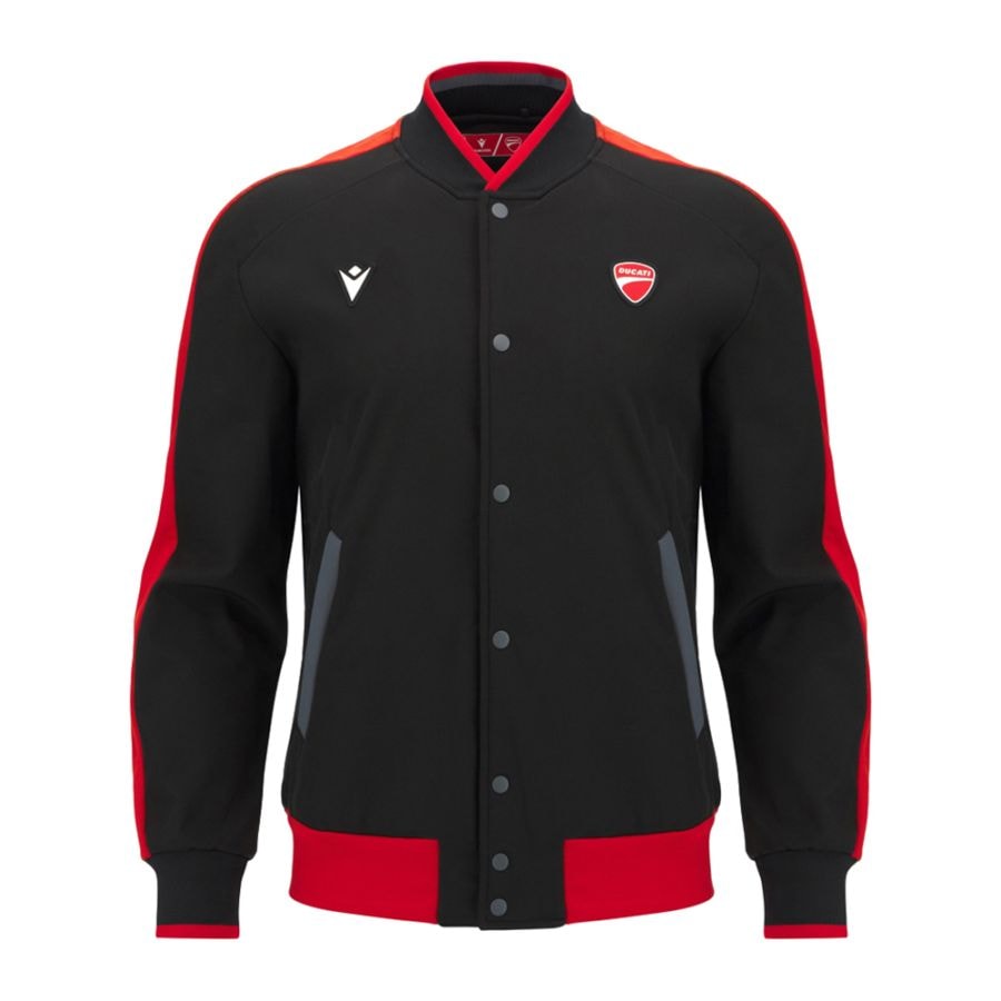 2025 ドゥカティ DUCATI マクロン アンセム ヴァーシティ ジャケット ブラック レッド