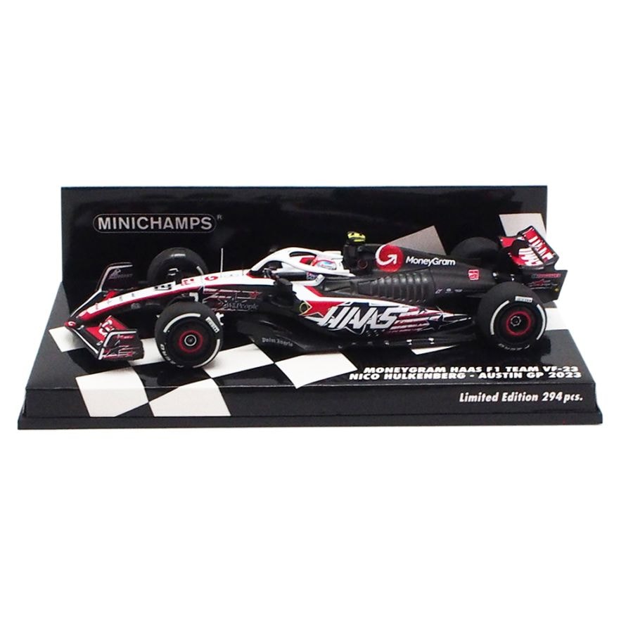 ミニチャンプス 1/43 マネーグラム ハース F1チーム VF-23 ニコ ヒュルケンベルグ 2023年 オースティンGP