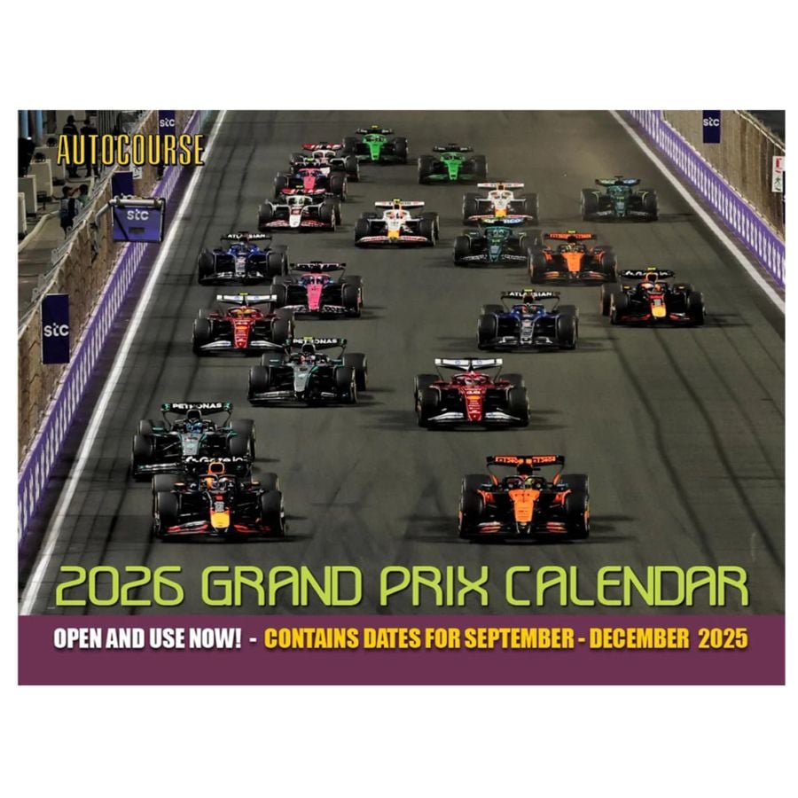 【予約商品 11月下旬頃入荷予定 単体でご注文下さい】2026年 オートコース グランプリ F1 壁掛け カレンダー 