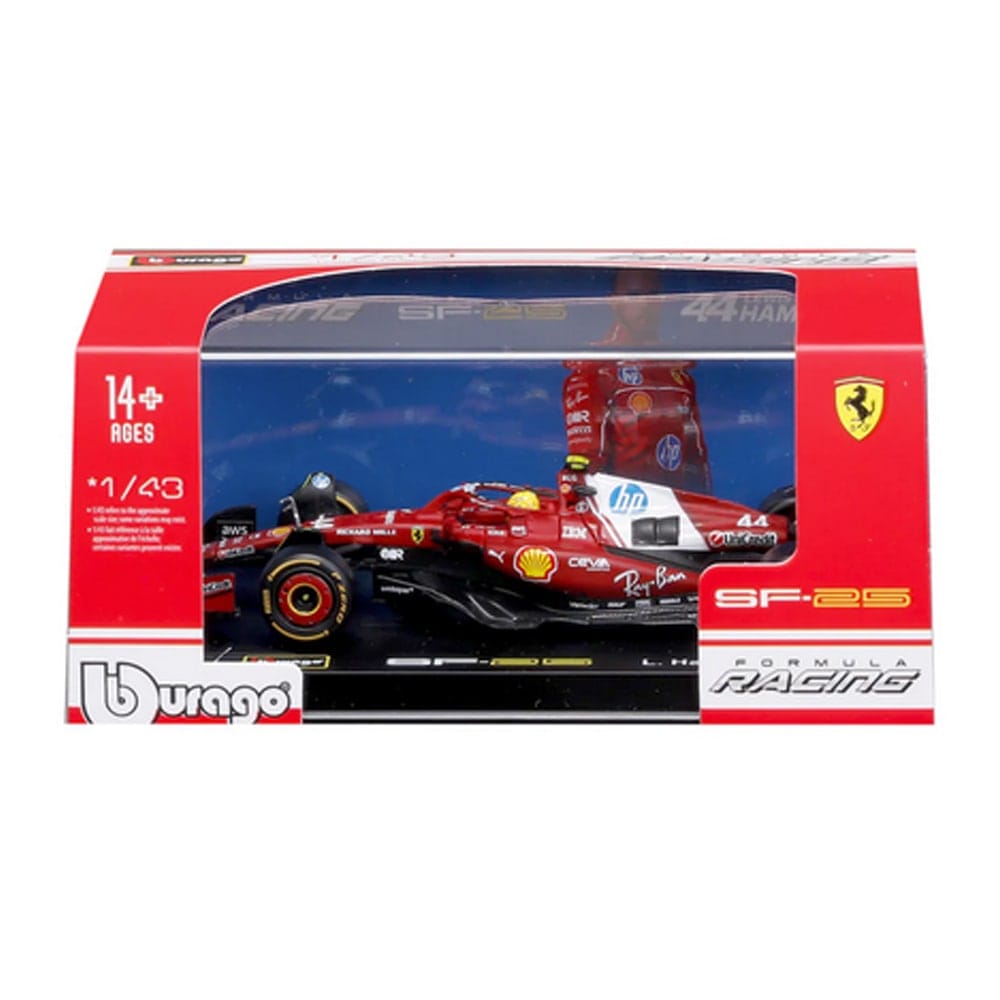 ブラゴ 1/43 ドライバー＆ケース付き 2025年 スクーデリア フェラーリ SF-25 #44 ルイス ハミルトン