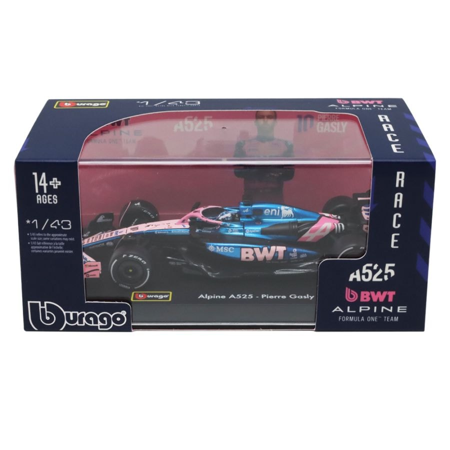ブラゴ 1/43 ドライバー＆ケース付き 2025年 BWT アルピーヌ F1 チーム A525 #10 ピエール ガスリー