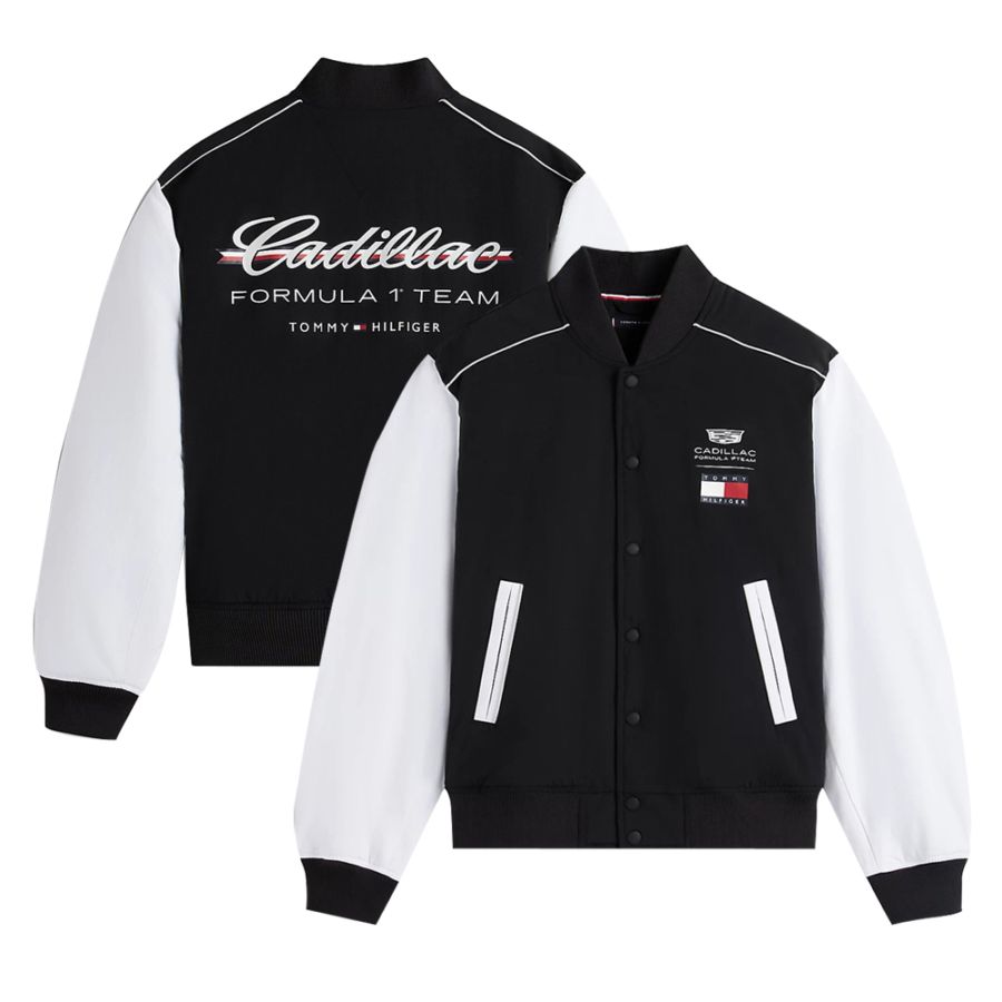 2026 キャデラック F1 チーム × トミーヒルフィガー コントラストスリーブ バーシティ ジャケット