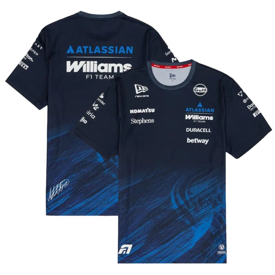 2026 アトラシアン ウィリアムズ レーシング アレックス アルボン テック Tシャツ ネイビー