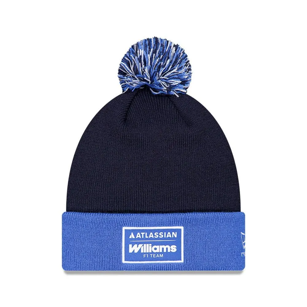 2026 アトラシアン ウィリアムズ レーシング ロゴパッチ エッセンシャル ボブル ニット ビーニー