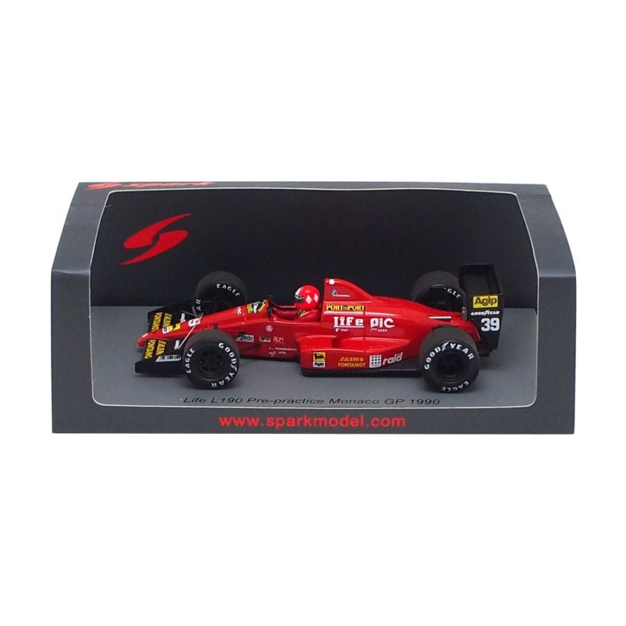 スパーク 1/43 ライフ L190 No.39 1990年 モナコGP プレプラクティス ブルーノ ジャコメリ マルボロデカール付き