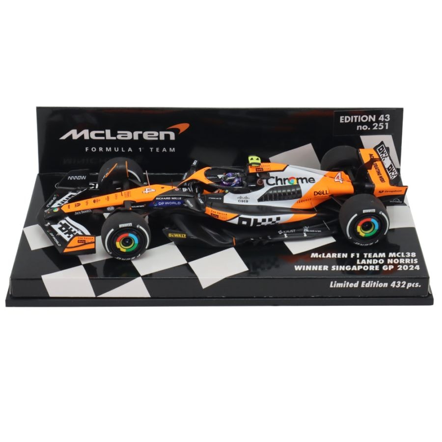 ミニチャンプス 1/43 マクラーレン F1 チーム MCL38 ランド ノリス 2024年 シンガポールGP ウィナー