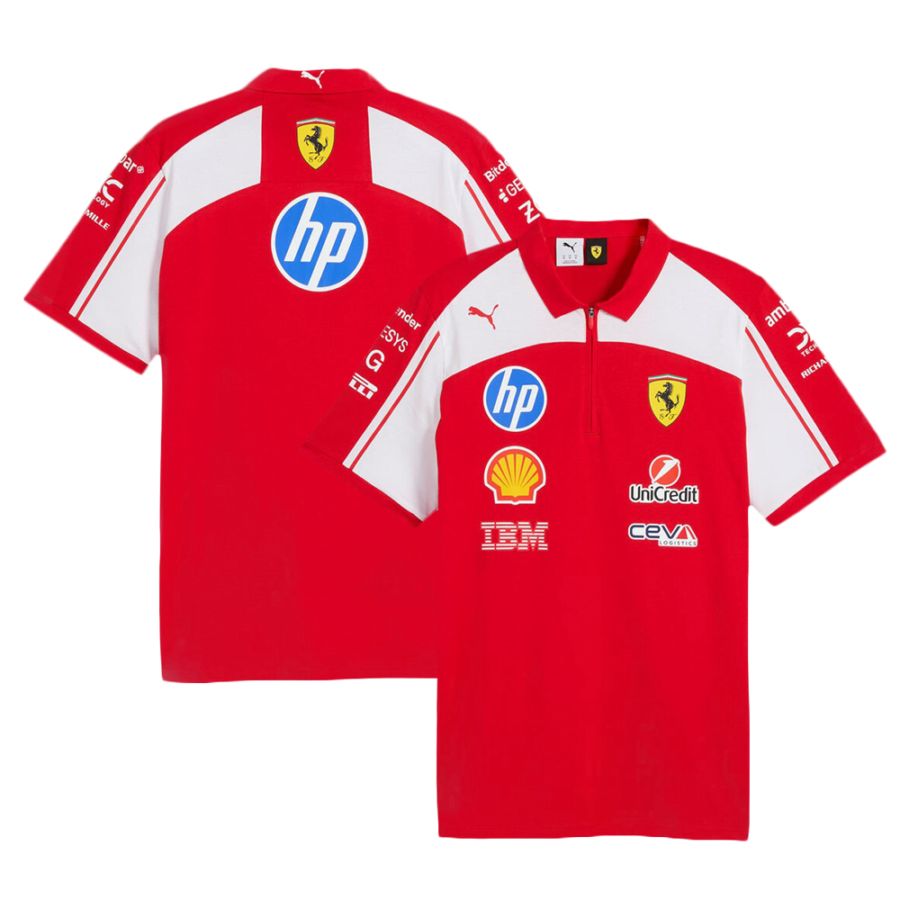 【Lのみ予約商品 5月下旬頃入荷予定 単体でご注文下さい】2026 スクーデリア フェラーリ HP チーム コットン ポロシャツ レッド