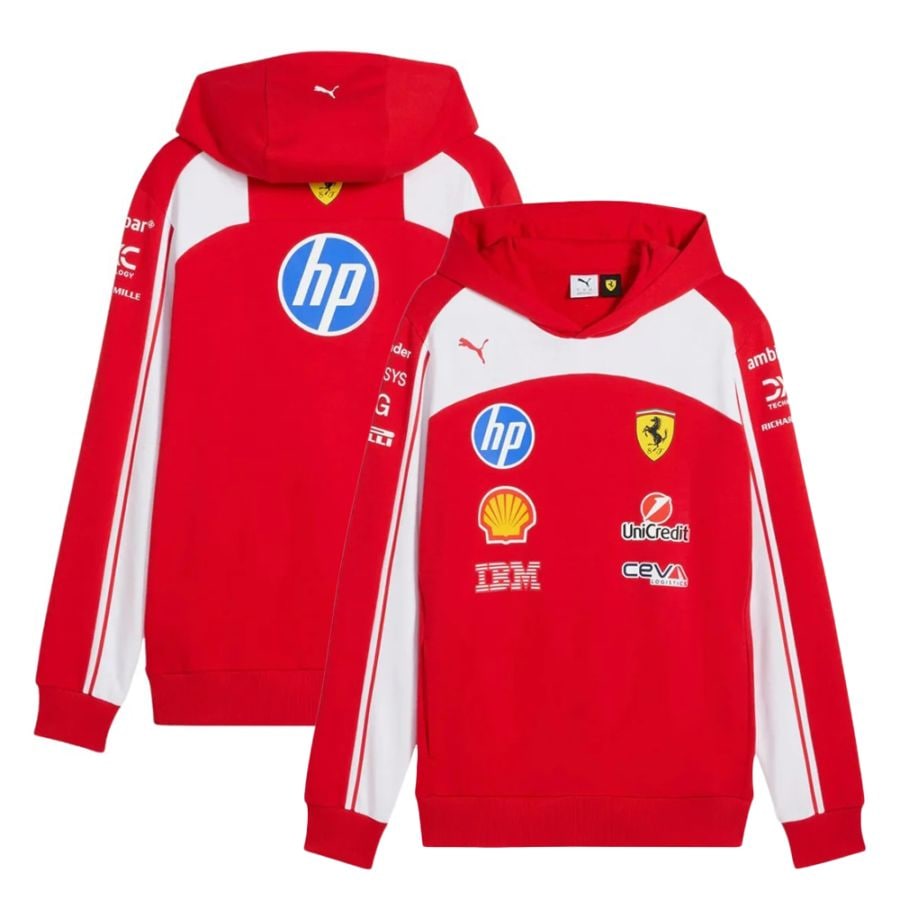2026 スクーデリア フェラーリ HP チーム プルオーバー フーディー レッド