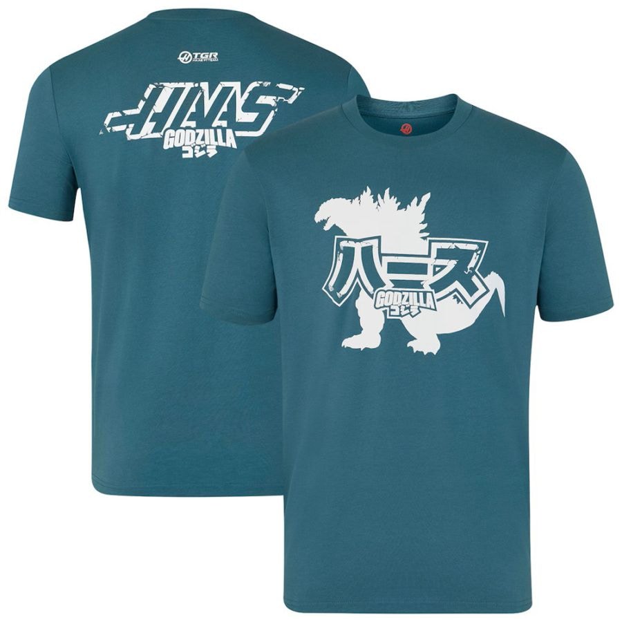 2026 TGR ハース F1 チーム x ゴジラ Godzilla Tシャツ グリーン