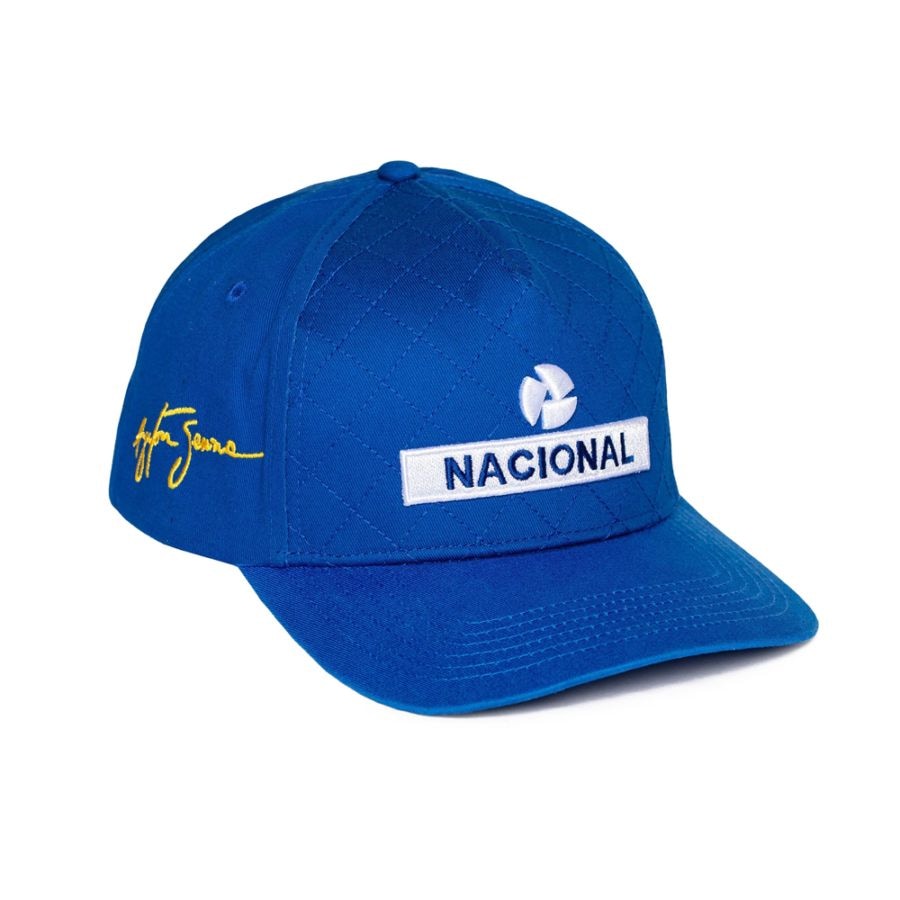 アイルトン セナ NACIONAL キルティング キャップ ブルー