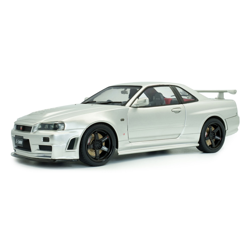 ソリド 1/18 NISSAN スカイライン GT-R (BNR34) 1999年 シルバー ニスモパーツ付