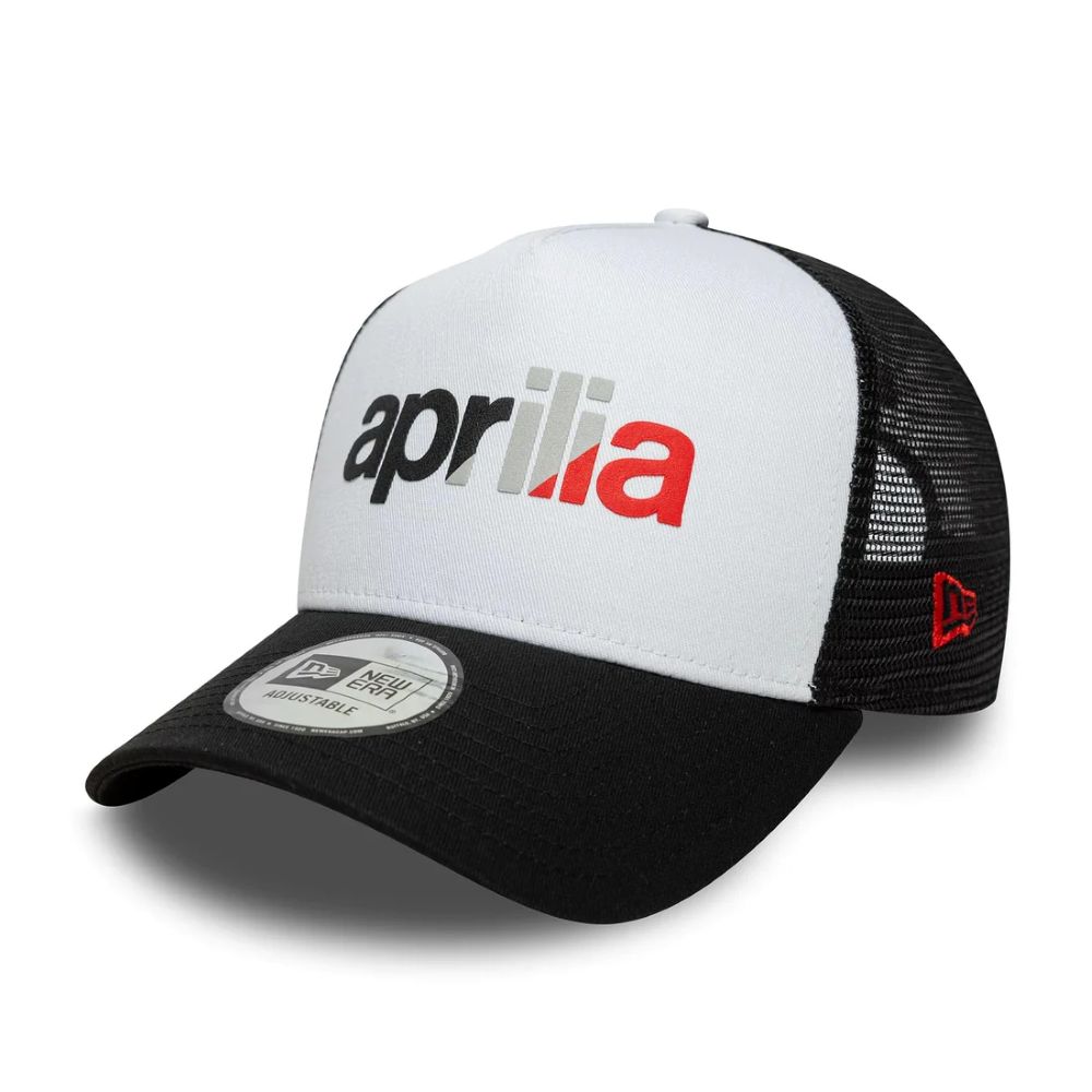 2026 アプリリア Aprilia NewEra 9FORTY ワードマーク トラッカー キャップ ホワイト/ブラック