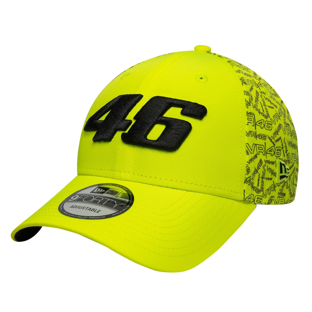 VR46 バレンティーノ ロッシ  New Era 9FORTY ベースボール キャップ ネオンイエロー