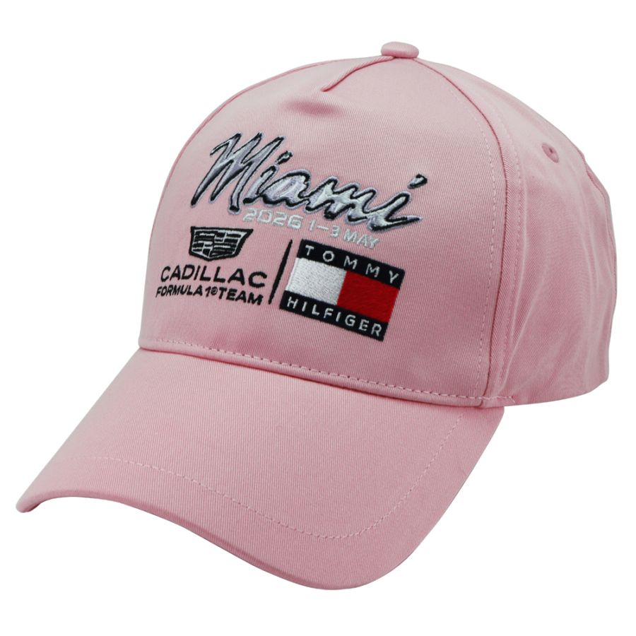 2026 キャデラック F1 チーム × トミーヒルフィガー マイアミGP ベースボール キャップ デリケート ピンク