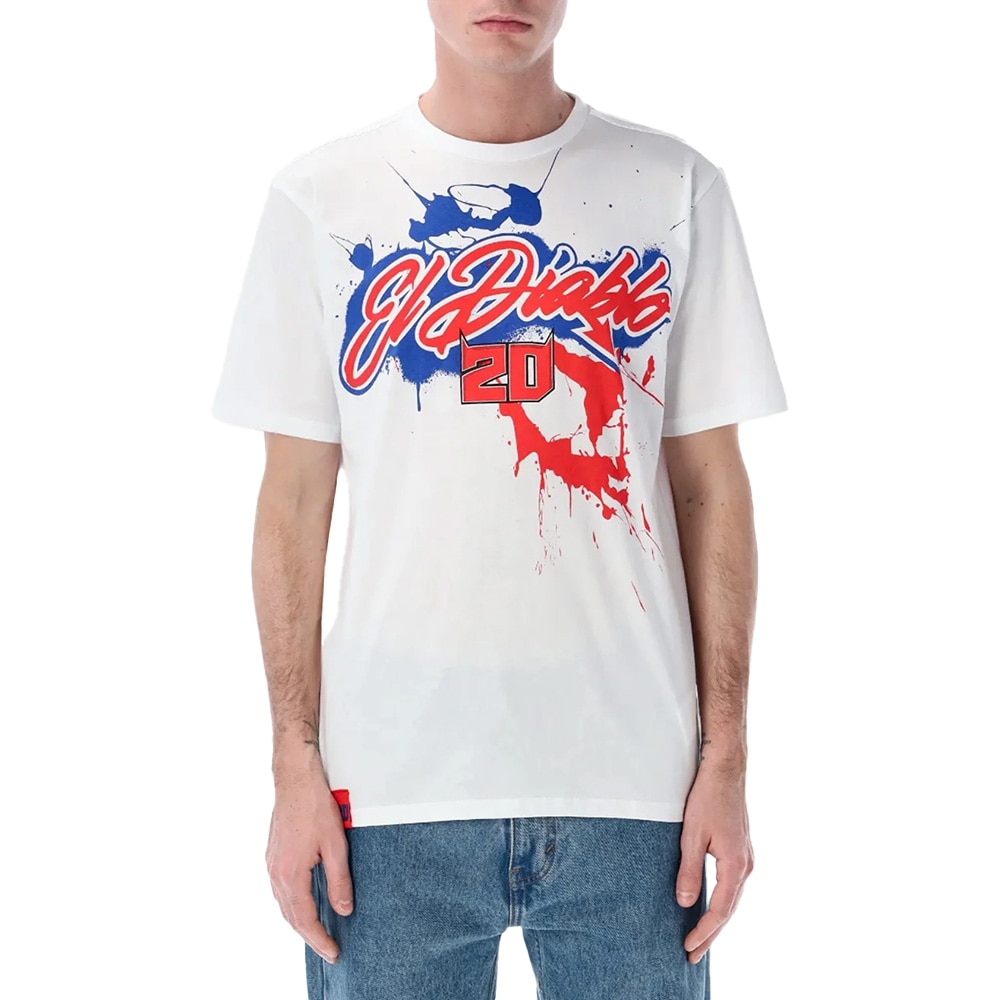 【予約商品 4月下旬頃入荷予定 単体でご注文下さい】2026 ファビオ クアルタラロ エル ディアブロ Tシャツ ホワイト