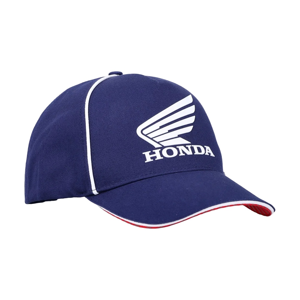 【予約商品 4月下旬頃入荷予定 単体でご注文下さい】2026 HRC ホンダ レーシング ウィング ホワイト ロゴ ベースボール キャップ ネイビー