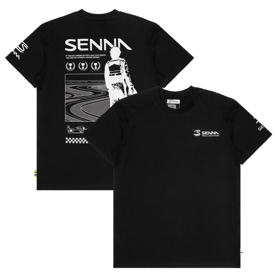 【予約商品 5月下旬頃入荷予定 単体でご注文下さい】アイルトン セナ F1 ワールドチャンピオン ドライバーver. Tシャツ ブラック