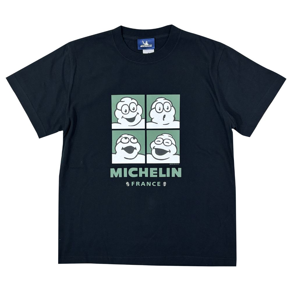 ミシュラン MICHELIN オフィシャル フェイス Tシャツ ダーク ネイビー