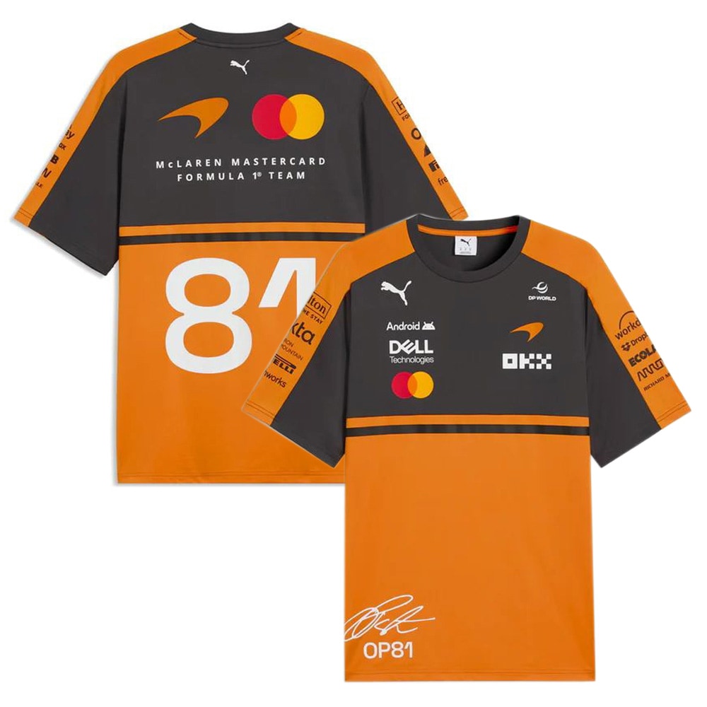 PUMA マクラーレン F1チーム ポロシャツ 2026 オレンジ 2026 マクラーレン F1 チーム オスカー ピアストリ Tシャツ オレンジ