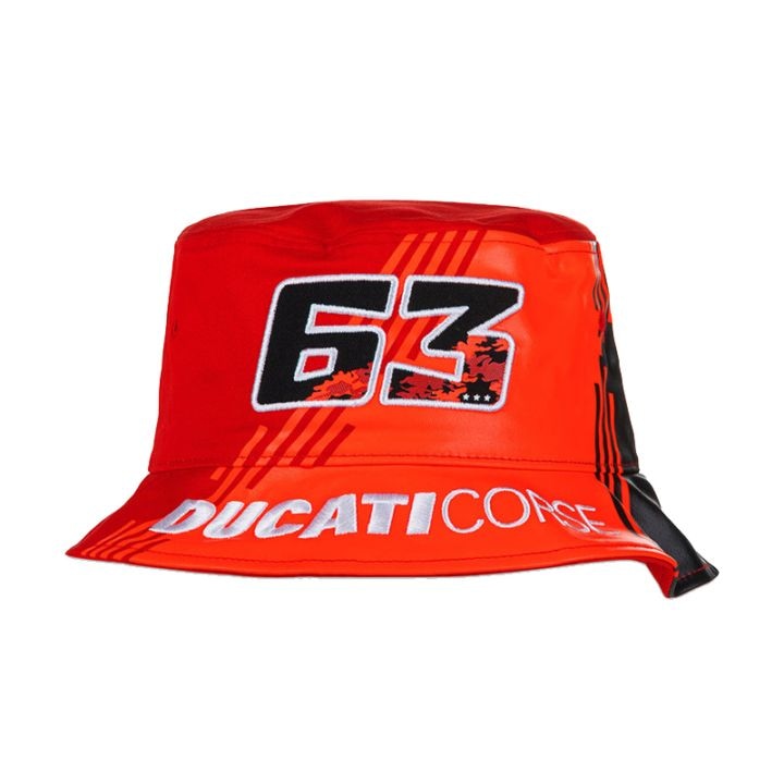 【予約商品 5月中旬頃入荷予定 単体でご注文下さい】ドゥカティ コルセ DUCATI フランチェスコ バニャイア 63 バケットハット レッド