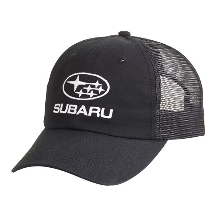 【予約商品 5月下旬頃入荷予定 単体でご注文下さい】スバル SUBARU メッシュ トラッカー キャップ ブラック