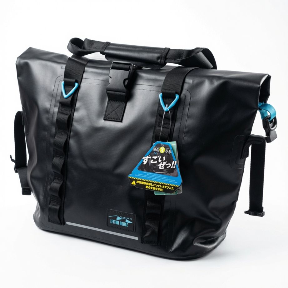 レイトンハウス レーシング SPLASH 完全防水 トートバッグ ブラック / ブルー