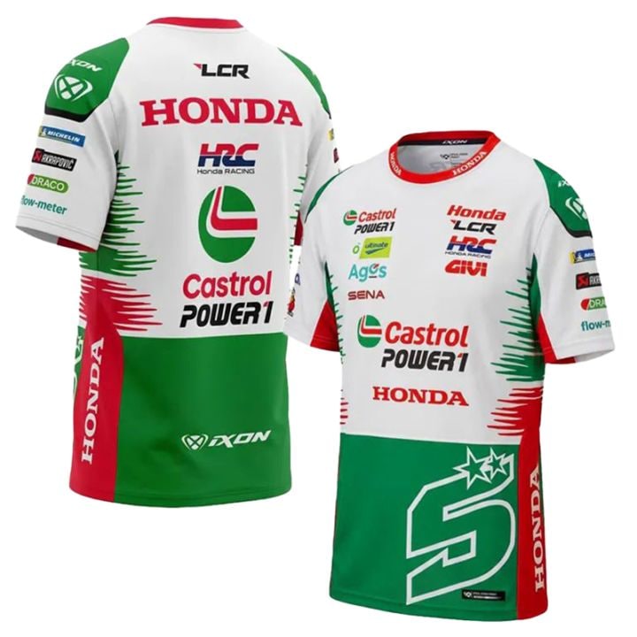 2026 CASTROL HONDA LCR チーム レプリカ Tシャツ #5 ヨハン ザルコ