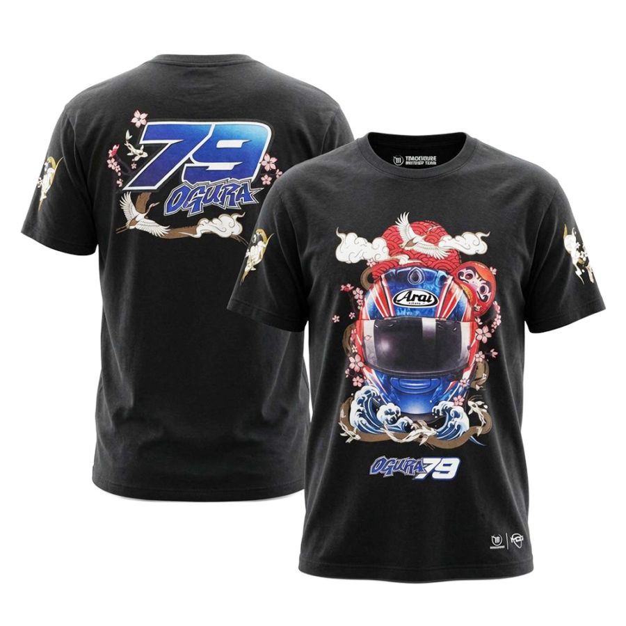 2026 トラックハウス レーシング 小椋 藍 #79 カラフル ヘルメット Tシャツ ブラック
