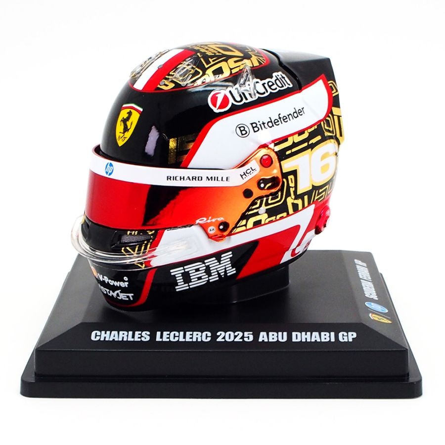 ルックスマート 1/5 ヘルメット スクーデリア フェラーリ シャルル ルクレール 2025年 アブダビGP仕様