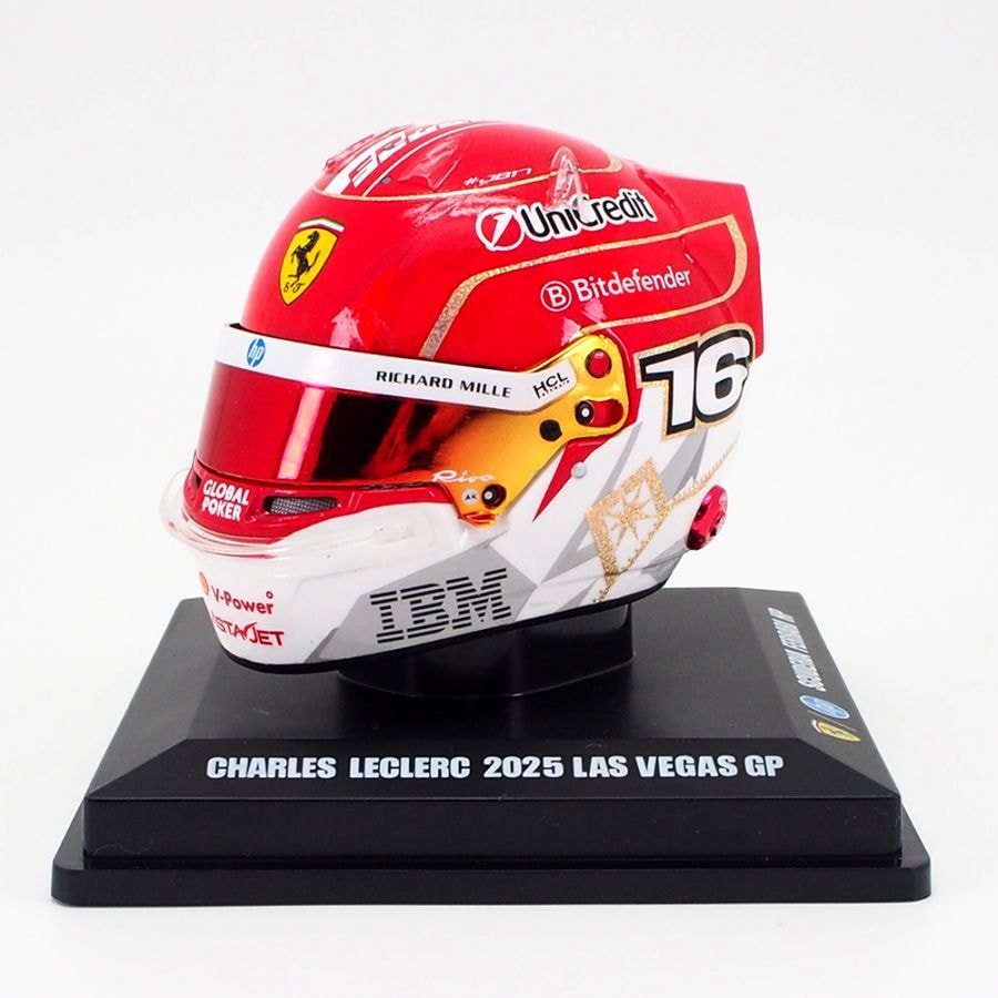 ルックスマート 1/5 ヘルメット スクーデリア フェラーリ シャルル ルクレール 2025年 ラスベガスGP仕様