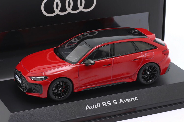 ノレブ 1/43 アウディ RS 5 アバント（B10）2025年式 プログレッシブレッド アウディディーラー別注モデル