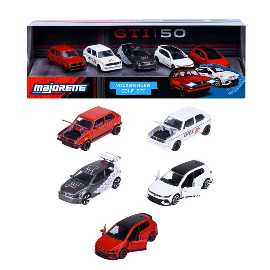 【予約商品 9月下旬頃入荷予定 単体でご注文下さい】マジョレット 1/64 フォルクスワーゲン ゴルフ GTI ギフトパック アソート 5台セット