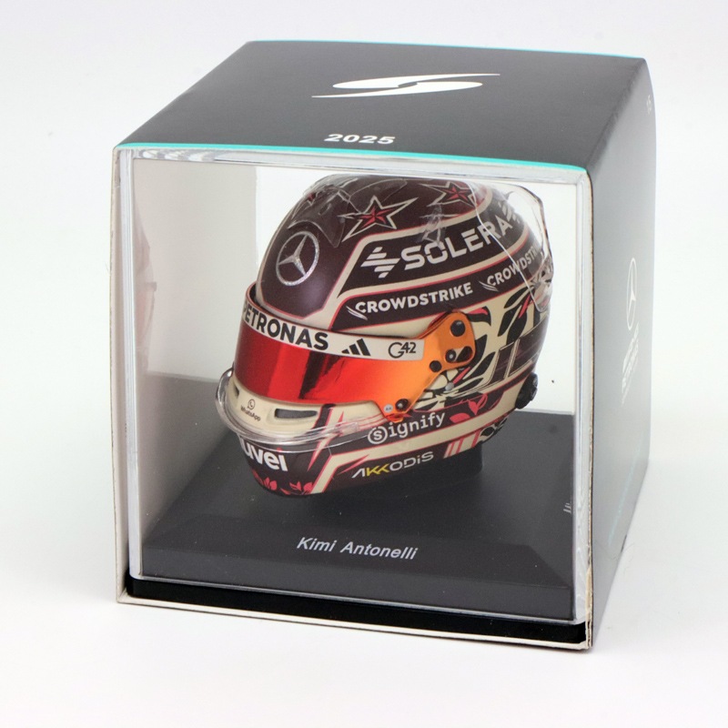 スパーク 1/5 ヘルメット メルセデス 2025年 マイアミGP キミ