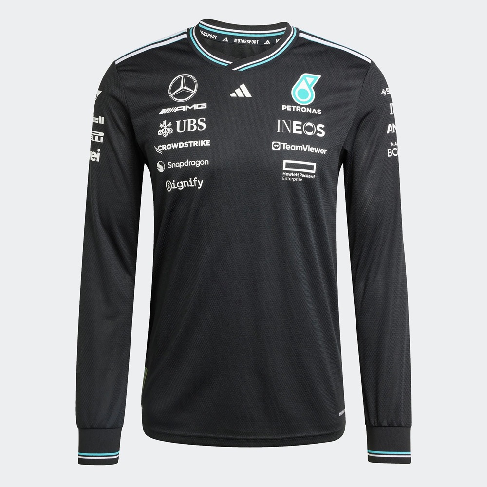 Lサイズ 新品adidas×メルセデスAMG PETNAS F1黒Tシャツダグ付
