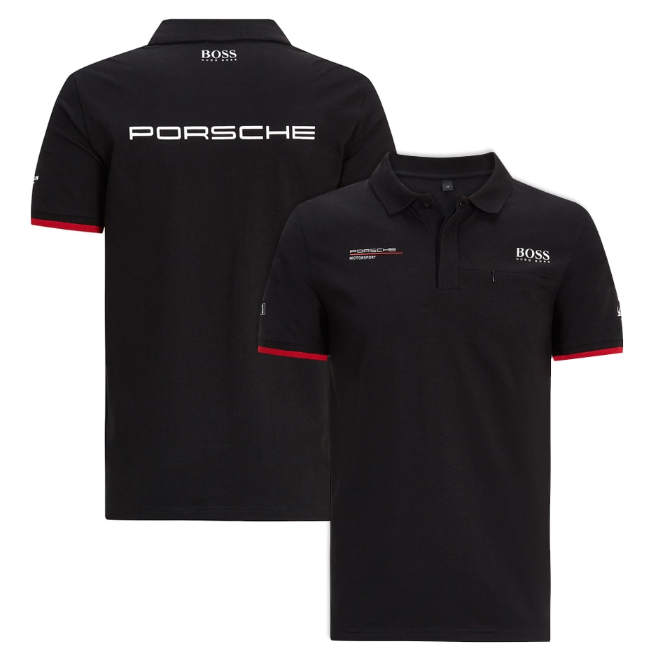新品 BOSS ポロシャツ Porsche Motorsport Lサイズ 黒 ポルシェ モータースポーツ レプリカ チーム ポロシャツ