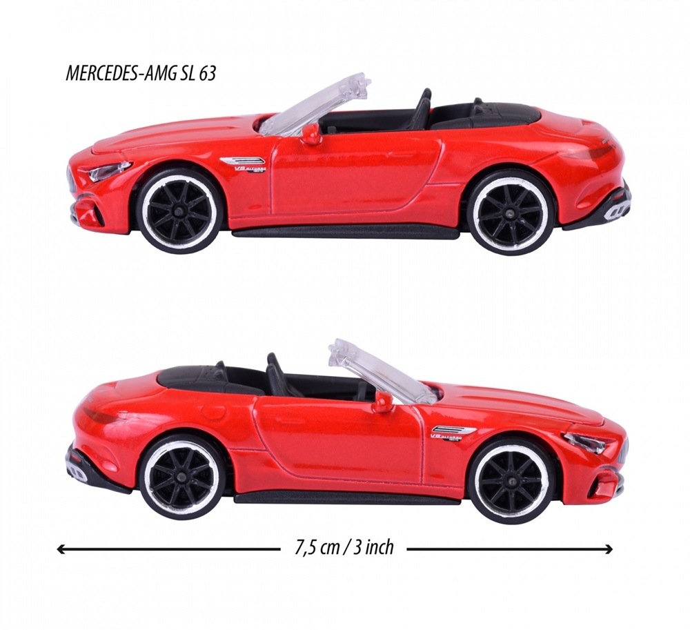 マジョレット 1/64 メルセデス AMG SL レッド コレクターズカード付