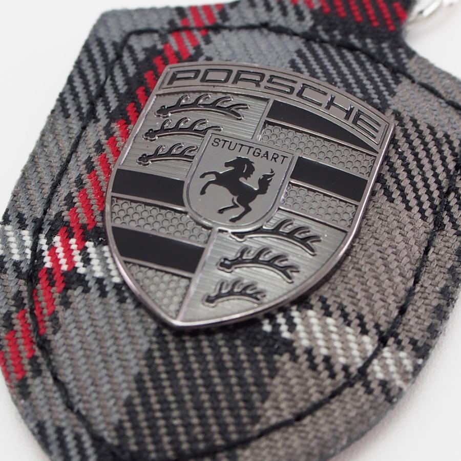 ポルシェ クレストキーリング　ターボナイトグレー PORSCHE ポルシェ クレストキーホルダー ターボナイト グレー
