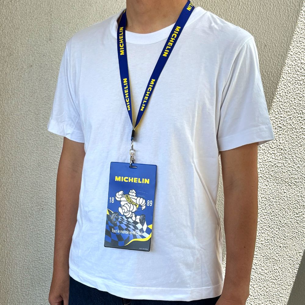 ミシュラン MICHELIN ランヤード付 チケットホルダー 1889 ブルー