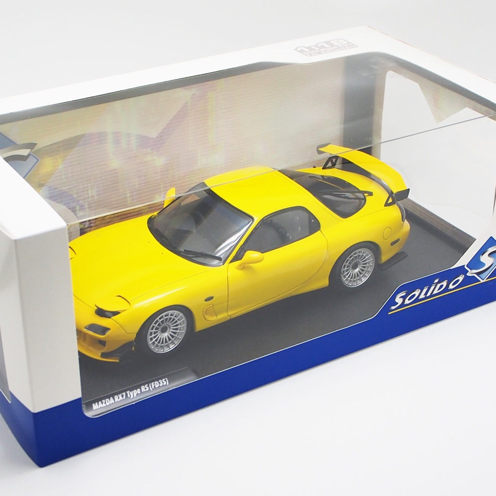 ソリド 1/18 マツダ RX-7 FD3S 1994年式 モデルカー イエロー | 1/18