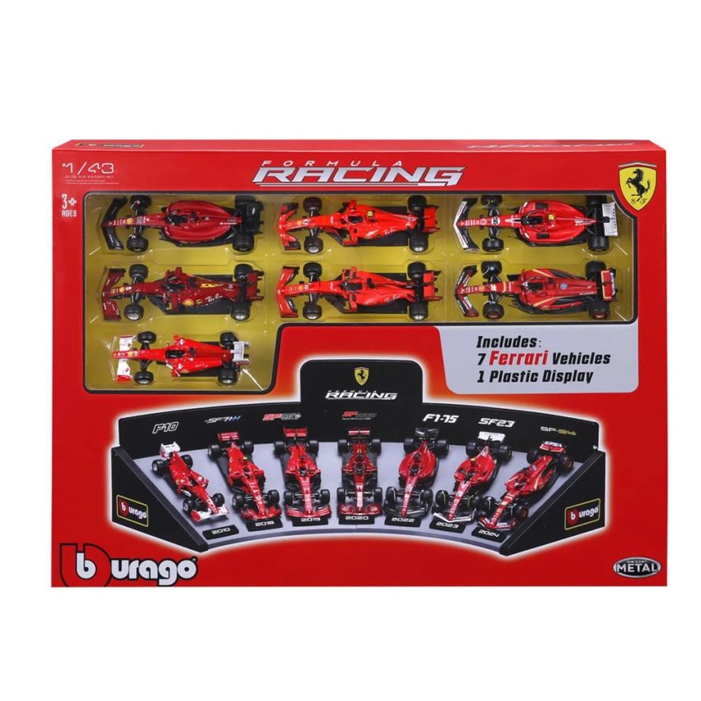 ブラゴ 1/43 F1 フェラーリ デラックス ギフトセット 専用台座付き