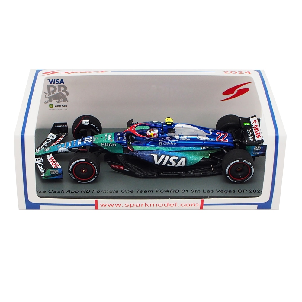 スパーク 1/43角田裕毅 2024年 ラスベガスGP 9位 スパーク 1/43 ビザ キャッシュアップ RB VCARB01 #22 角田 裕毅