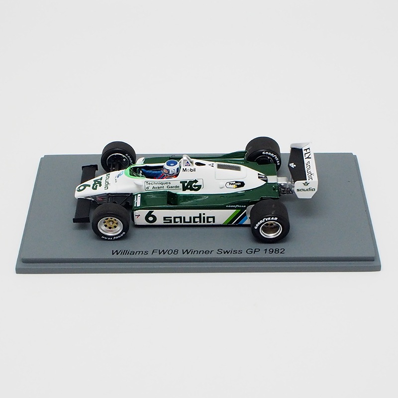 スパーク 1/43 ウィリアムズ FW08 #6 ケケ ロズベルグ 1982年 スイスGP