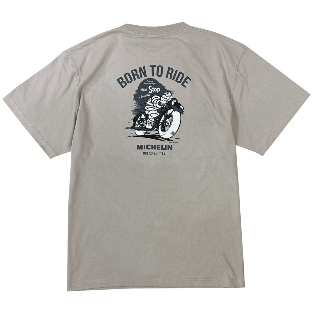 ミシュラン オフィシャル Motocycliste Tシャツ ライトグレー