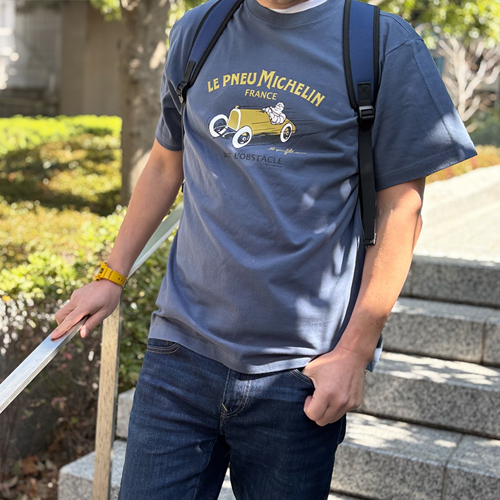 ミシュラン オフィシャル Classic car Tシャツ ヘイジーネイビー
